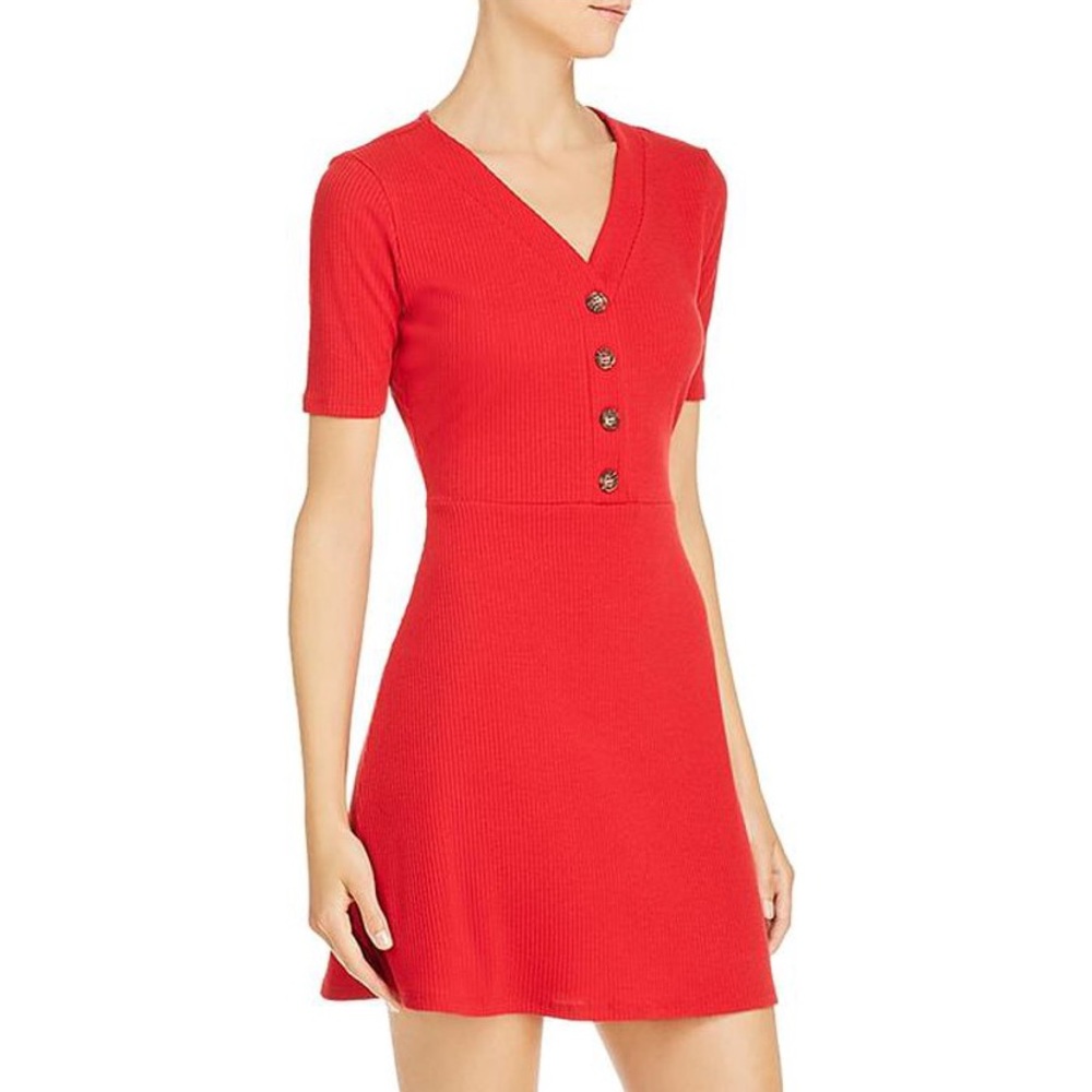 Sadie & Sage red casual mini dress